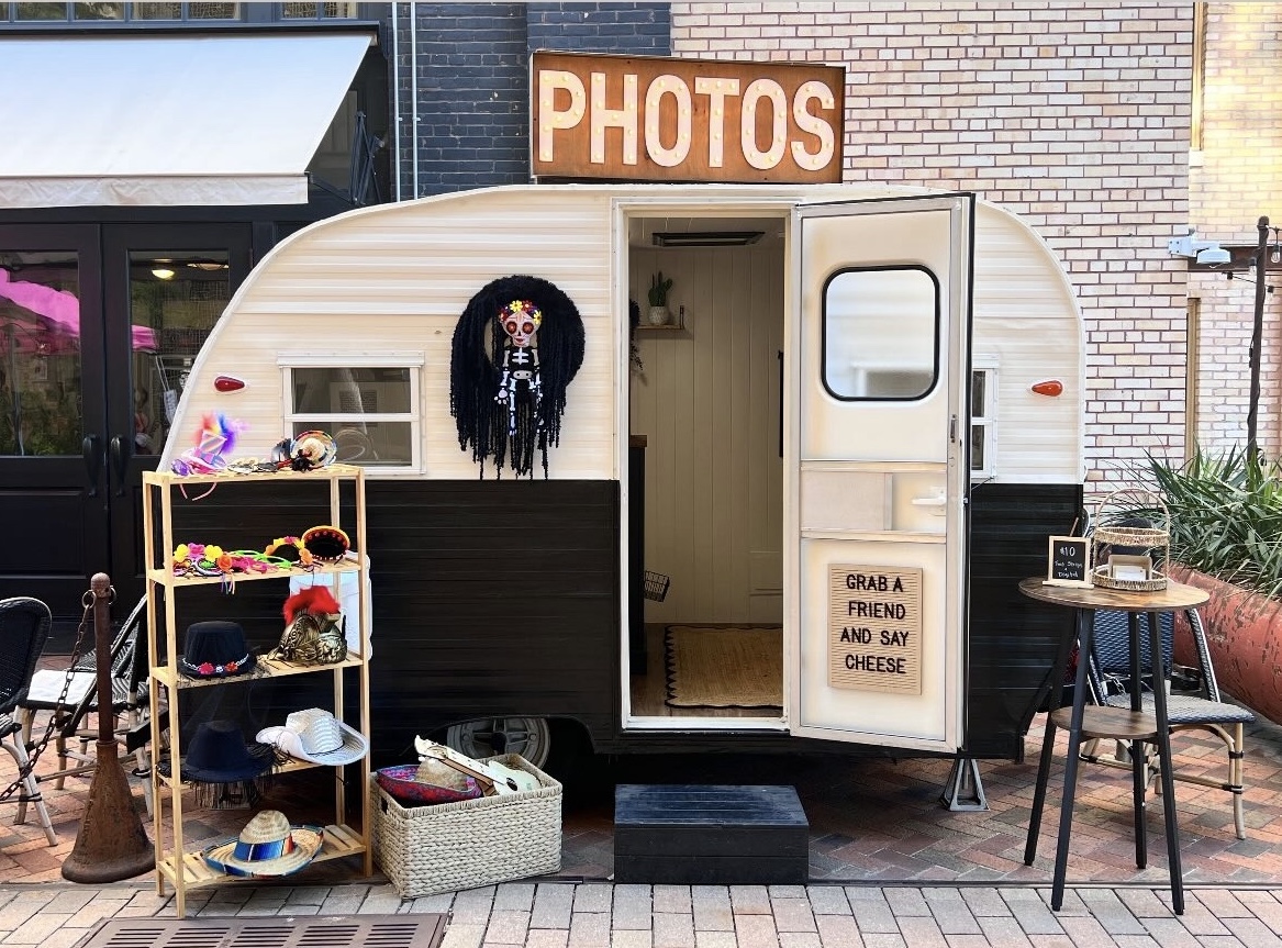 Vintage camper photo booth